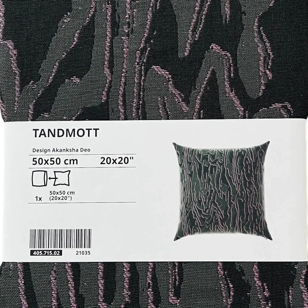 IKEA TANDMOTT Green & Pink Jacquard-Woven Pillow Cover 20